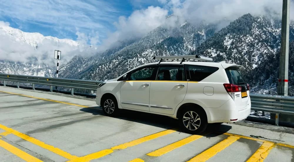 Toyota Innova Crysta tour vehicle for Kashmir and Ladakh road trips